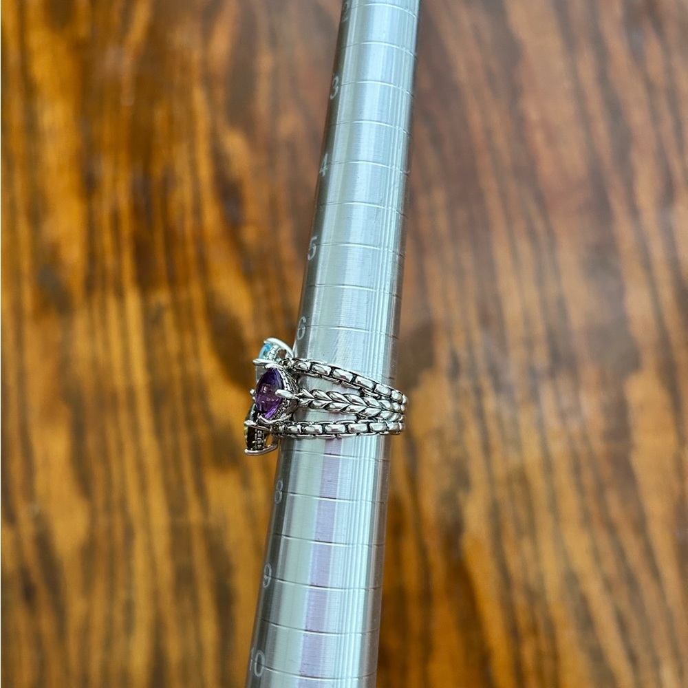Jai Sterling Sliver Multi-Stone Ring - Picture 4 of 6